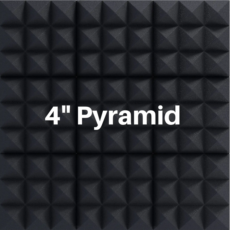 4 Inch Acoustic Foam Pyramid Style Panels - 13 Color Options by SoundAssured