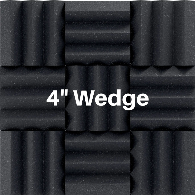 4 Inch Acoustic Foam Wedge Style Panels - 13 Color Options by SoundAssured