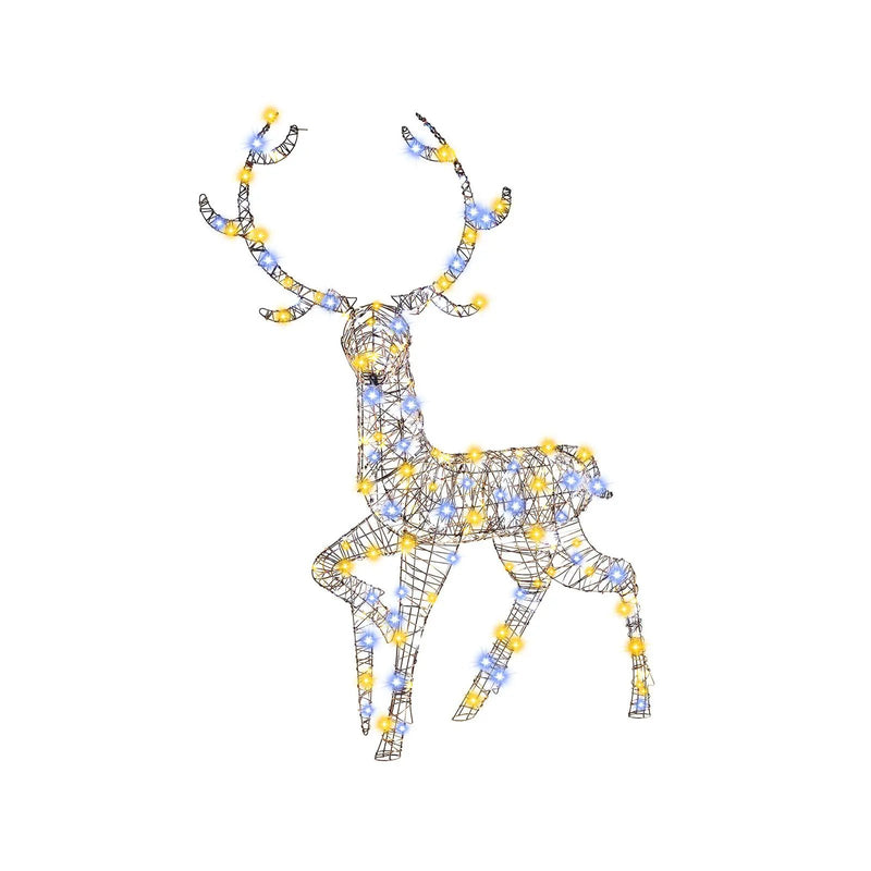 4.6 Feet Pre-Lit Christmas Reindeer with 170 Cold and Warm LED Lights by DirectDeals