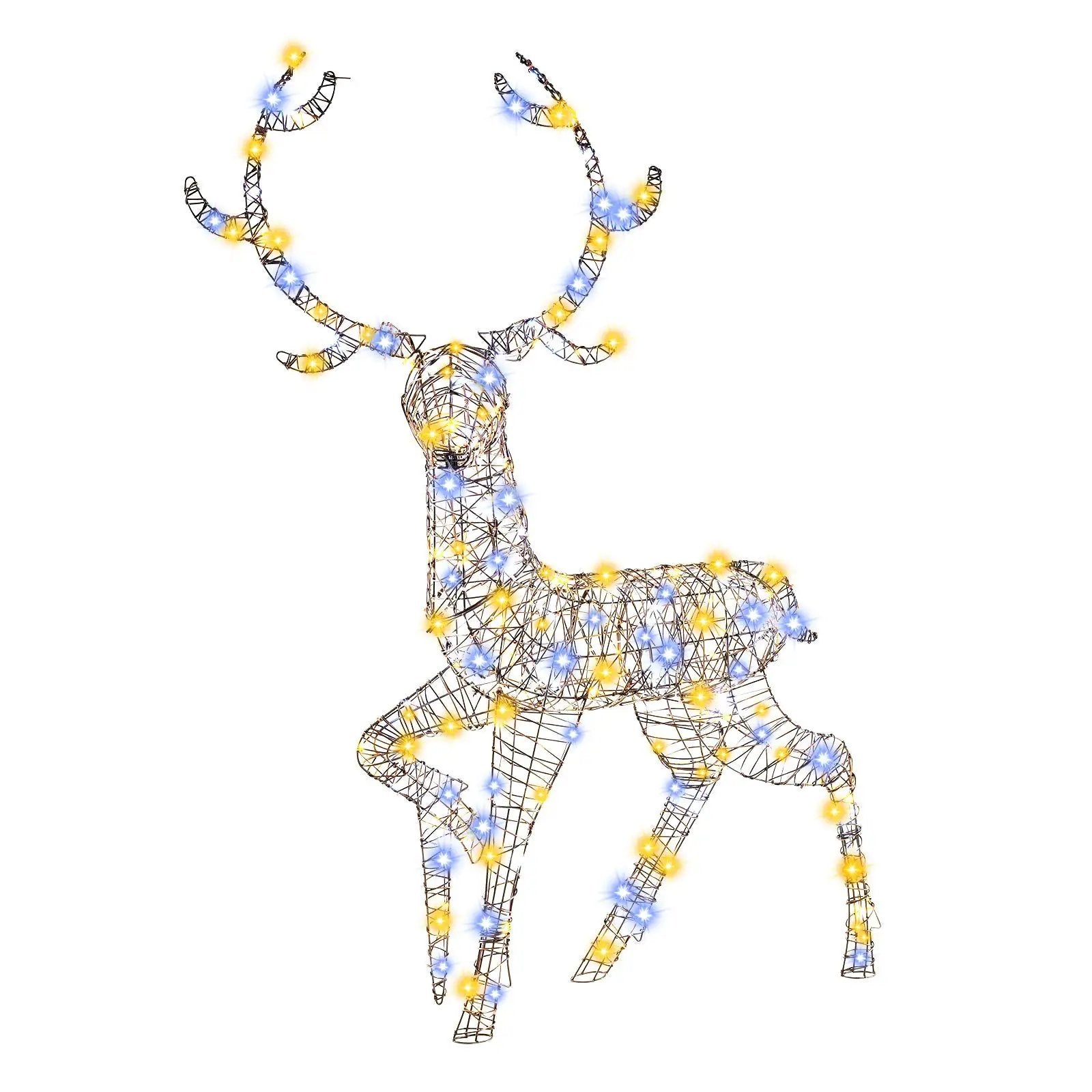 4.6 Feet Pre-Lit Christmas Reindeer with 170 Cold and Warm LED Lights by DirectDeals