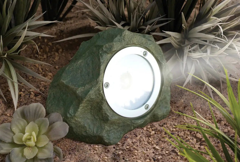 4Pack Smith&Hawken Outdoor Solar Powered Rock Spotlight Walkway LED Garden Path by Outdoor Solar Outlet
