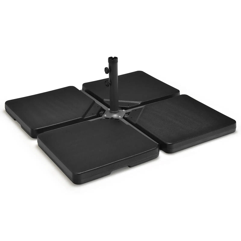 4 Pieces 13L Cantilever Offset Patio Umbrella Base with Easy-Fill Spouts by DirectDeals