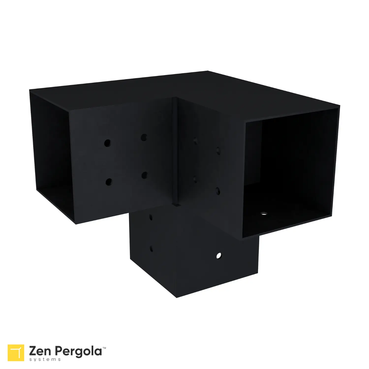 Pergola 3-Arm Post Bracket (for 4x4 Wood Posts) by Zen Pergolas