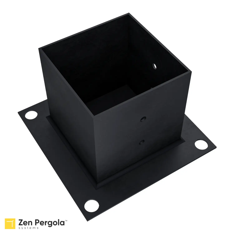 Pergola Base Bracket (for 4x4 Wood Posts) by Zen Pergolas