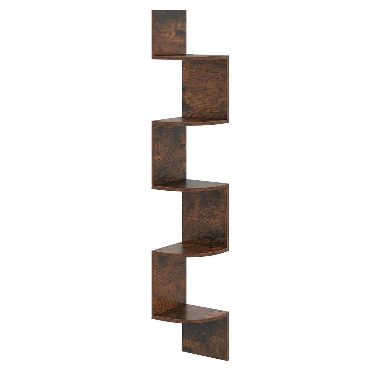 5-Tier Corner Shelf Floating Bookshelf Wall Mounted Storage Organizer by DirectDeals
