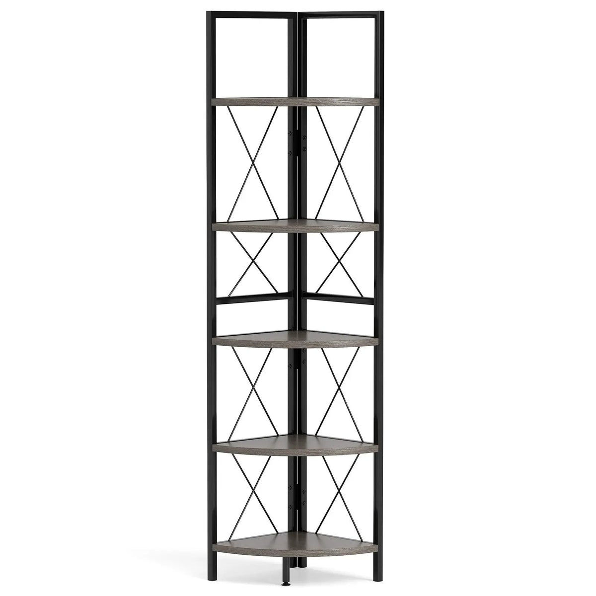 5-Tier Freestanding Corner Shelf 63 Inch Tall Storage Rack by DirectDeals