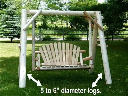 Handcrafted Patio Wooden Swing by Cedar Creek Rustic Furniture