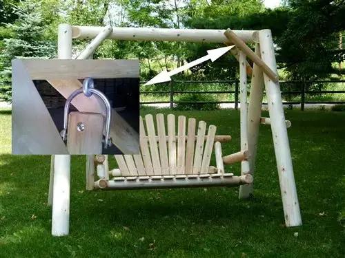 Handcrafted Patio Wooden Swing by Cedar Creek Rustic Furniture