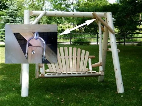 Handcrafted Patio Wooden Swing, photo 3 of 18