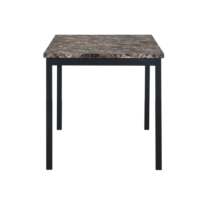 5 Piece Metal Dinette Set with Faux Marble Top - Black, photo 7 of 15