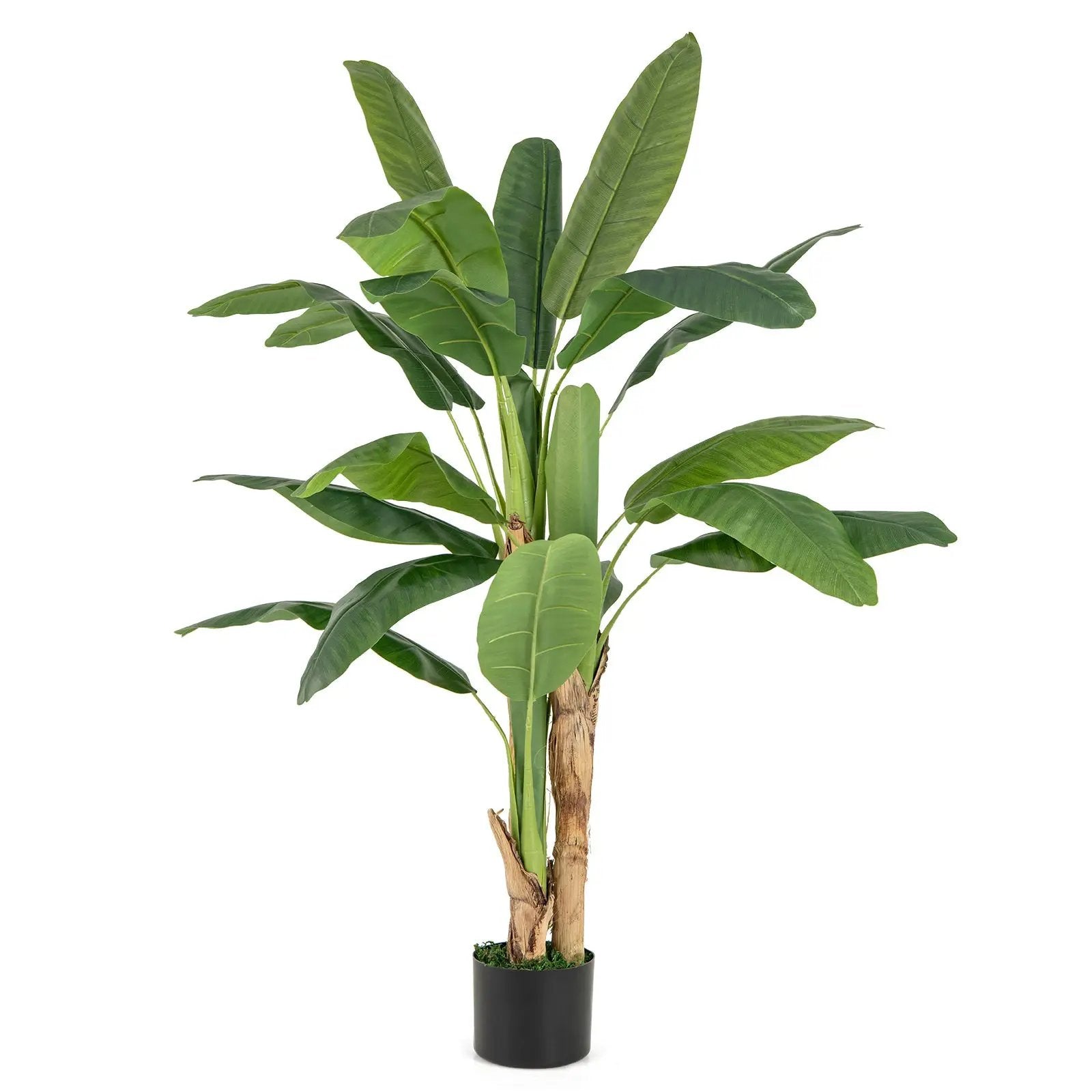 5.3 Feet Tall Bird of Paradise Artificial Plant Faux Banana Leaf Tree by DirectDeals