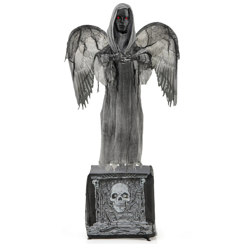 5.5ft Halloween Animatronic Decoration with Light Up Eyes and Shaking Wings by DirectDeals