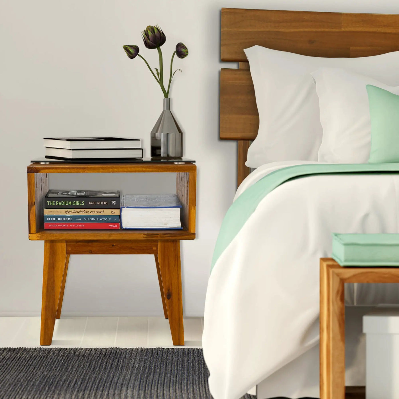 Serena Solid Wood Nightstand by Megsu