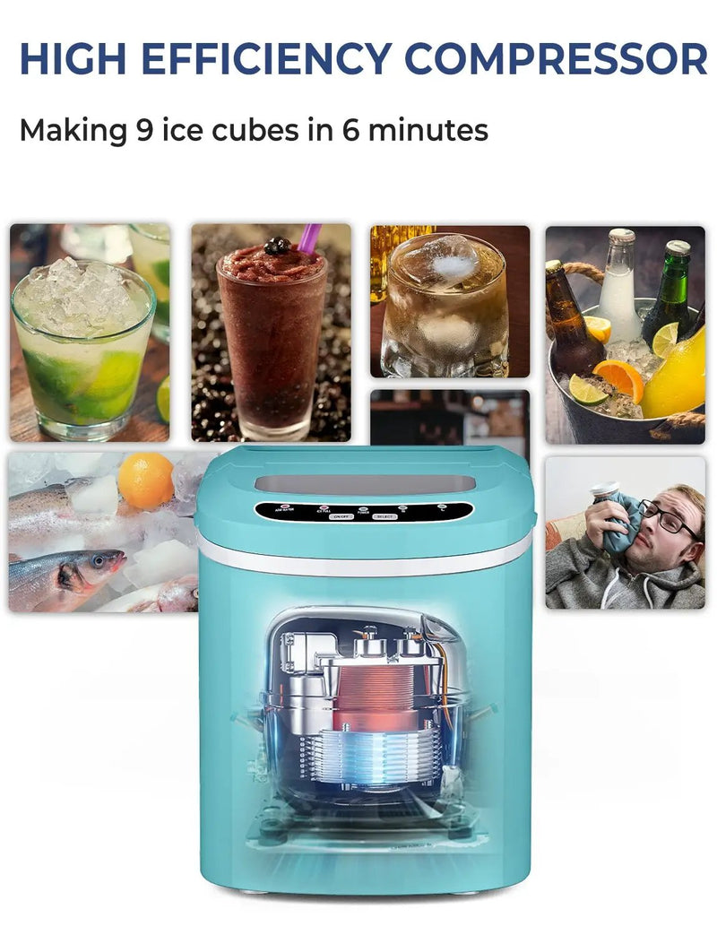 Mini Portable Compact Electric Ice Maker Machine by DirectDeals