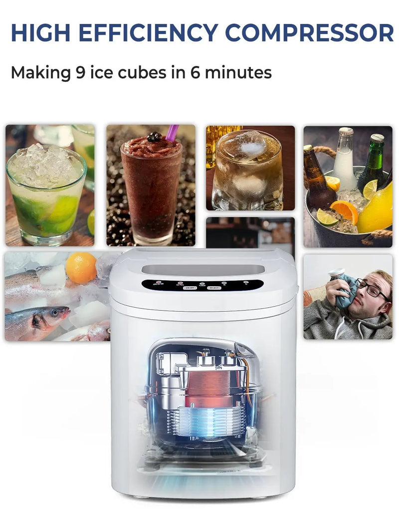 Mini Portable Compact Electric Ice Maker Machine by DirectDeals