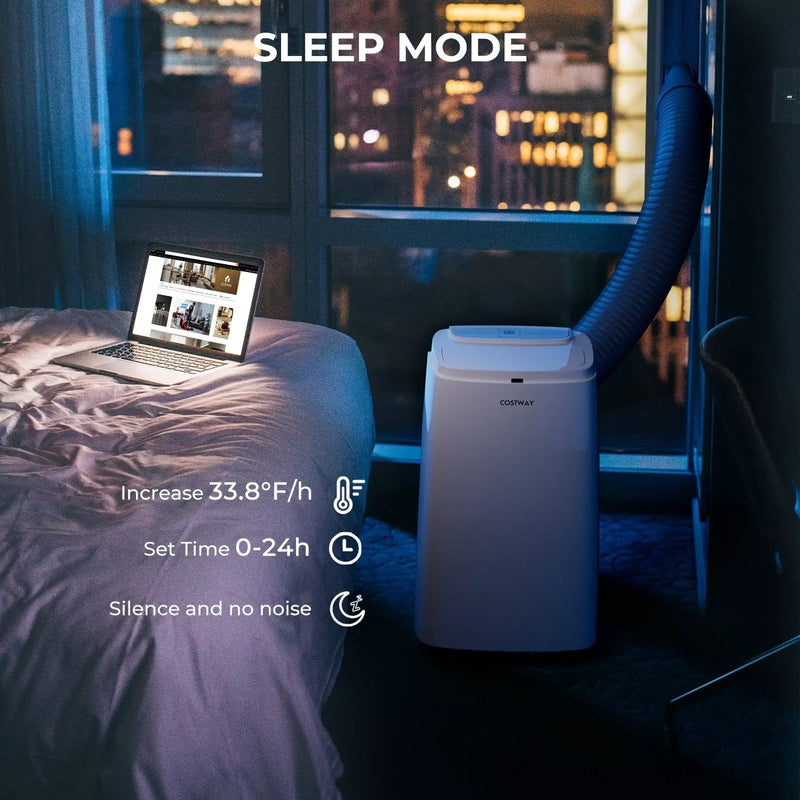 12000BTU 3-in-1 Portable Air Conditioner with Remote-White by DirectDeals