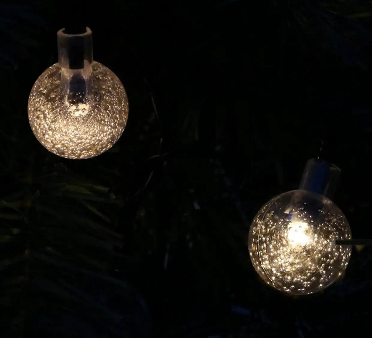 50 LED Solar Lamp Crystal Ball Globe Bulbs Waterproof -27Ft by Outdoor Solar Outlet