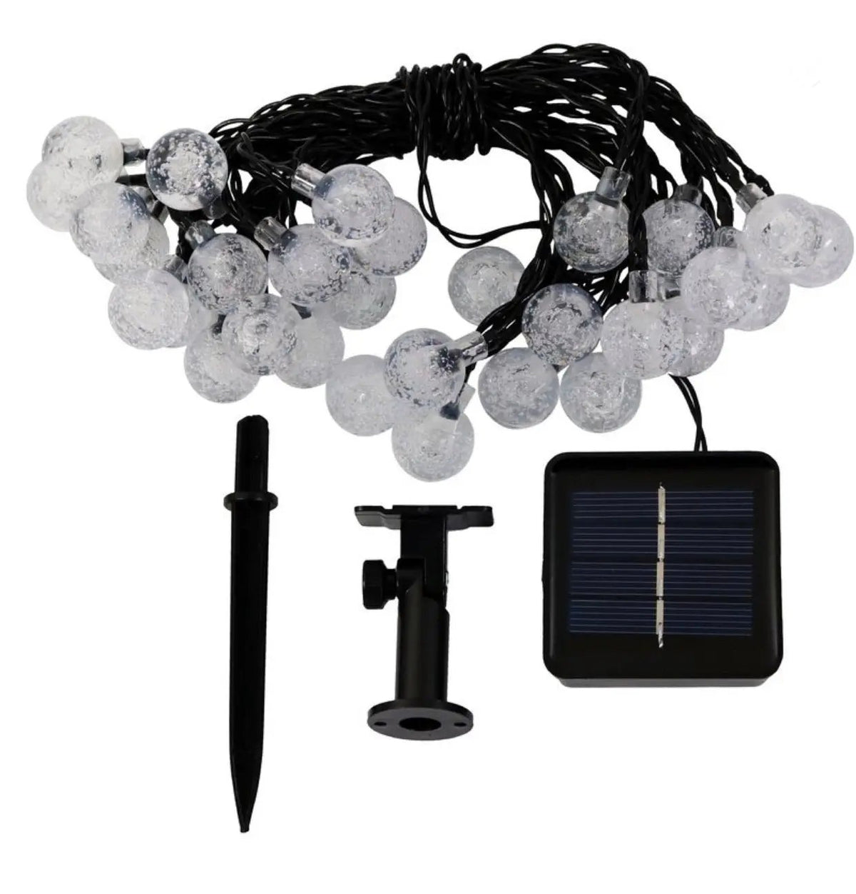 50 LED Solar Lamp Crystal Ball Globe Bulbs Waterproof -27Ft by Outdoor Solar Outlet