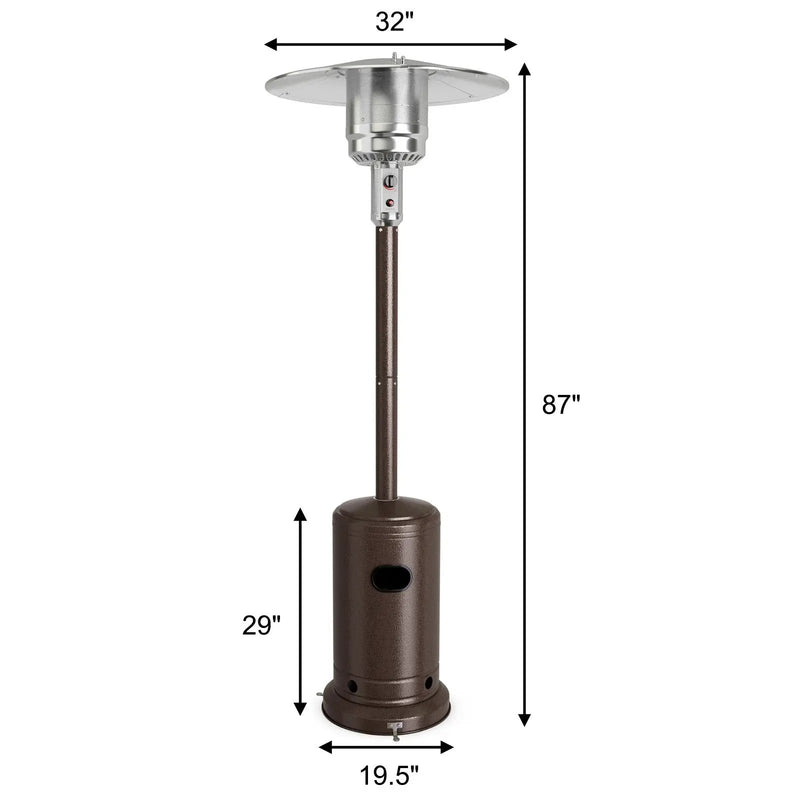 50000 BTU Stainless Steel Propane Patio Heater with Trip over Protection by DirectDeals