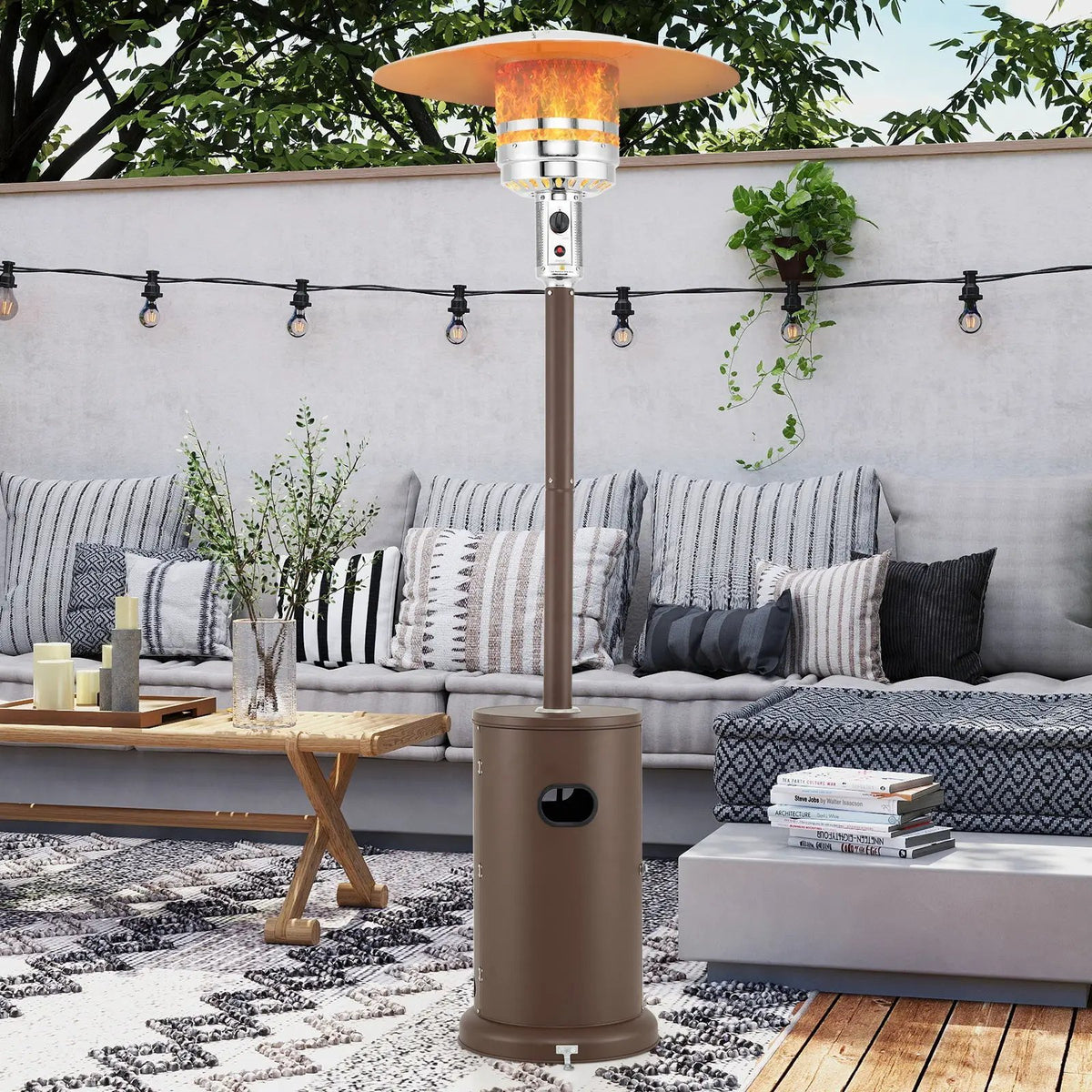 50000 BTU Propane Patio Heater with Round Table Design by DirectDeals