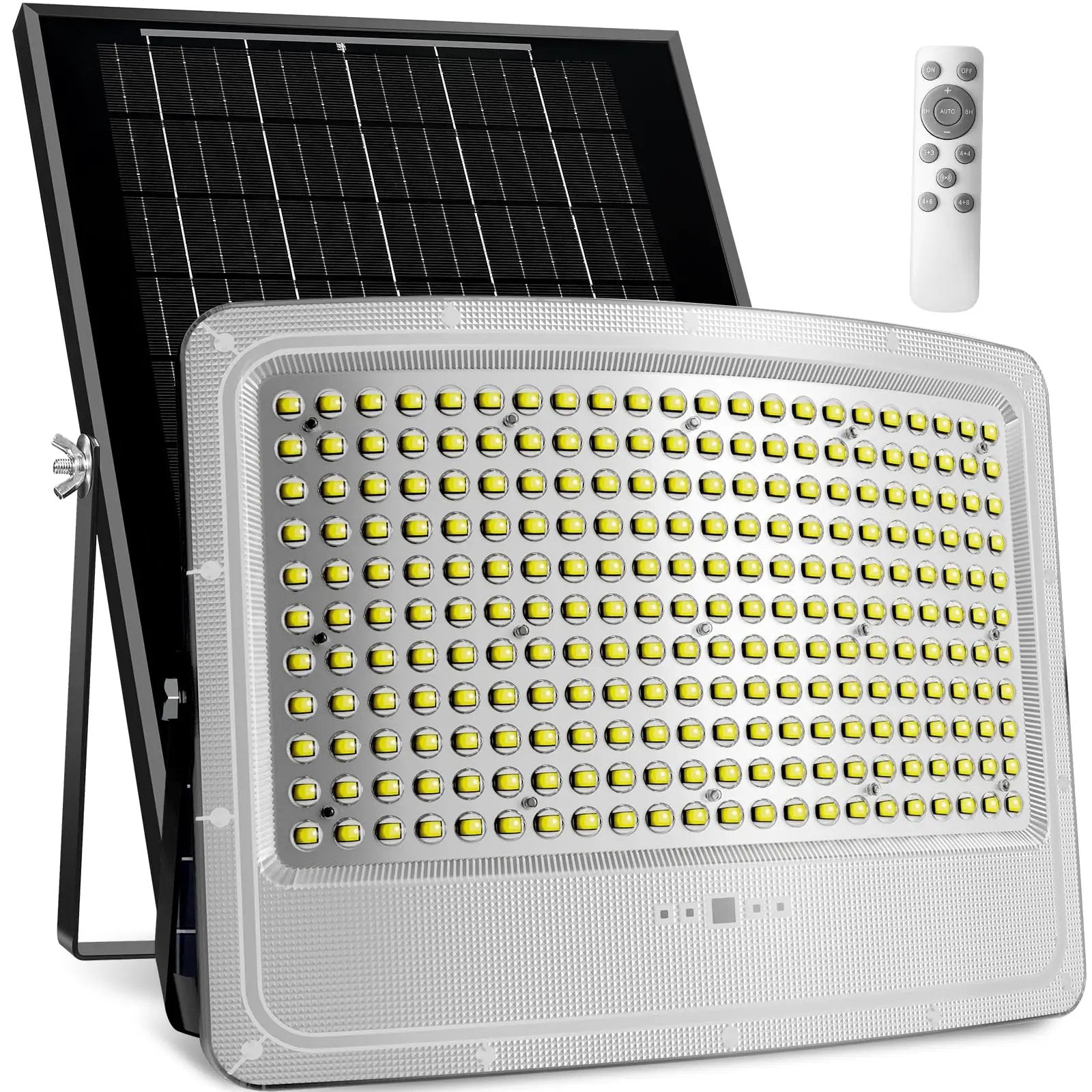 5000W LED Solar Flood Lights,242 LED Street Flood Light Waterproof with Remote Control and 16.4 Ft Cables by Outdoor Solar Outlet