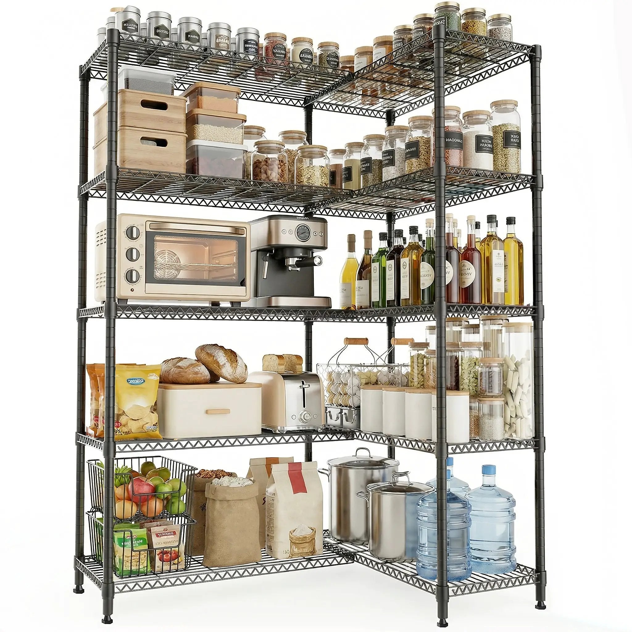 5 Tiers Adjustable Heavy Duty Metal Storage Shelves by HouseOfZazla