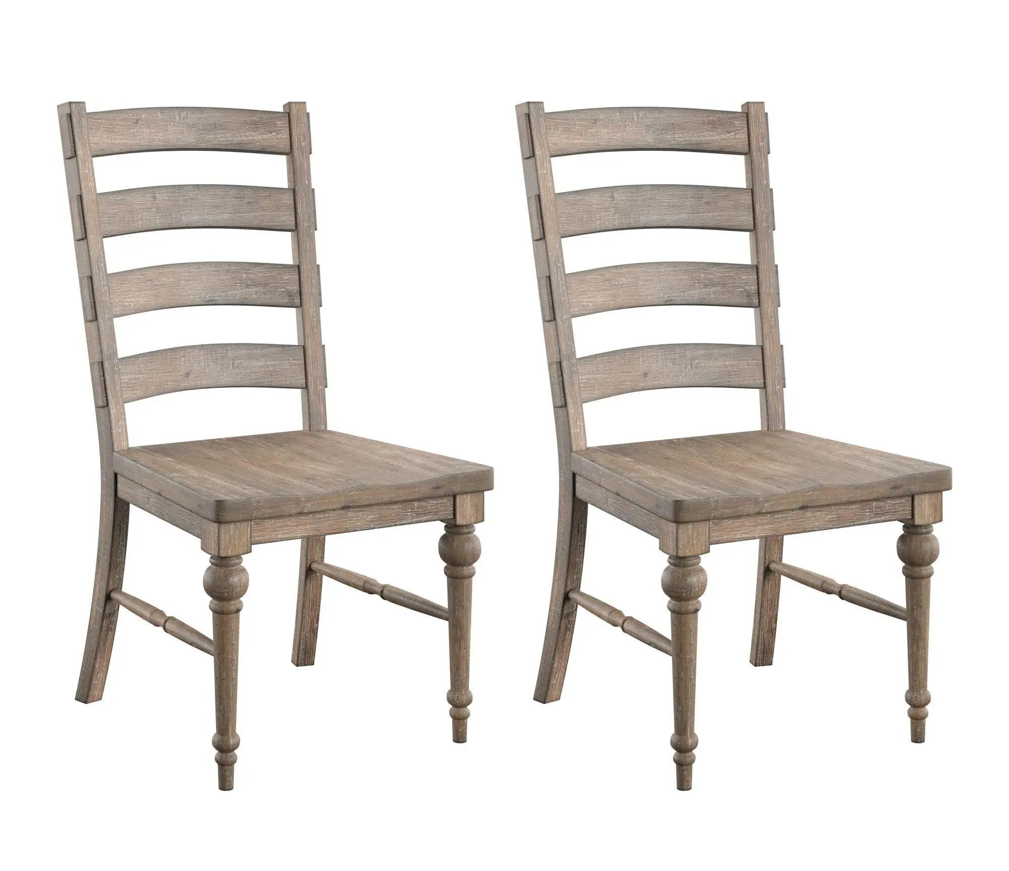 Ladderback Dining Chairs, (Set of 2) - Taupe by HouseOfZazla
