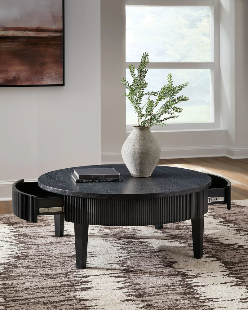 Marstream - Round Cocktail Table - Black by Unique Piece Furniture
