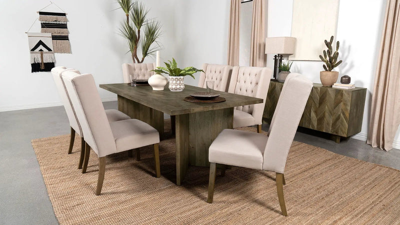 Tyler 80-inch Solid Wood Dining Table Mango Brown by Unique Piece Furniture