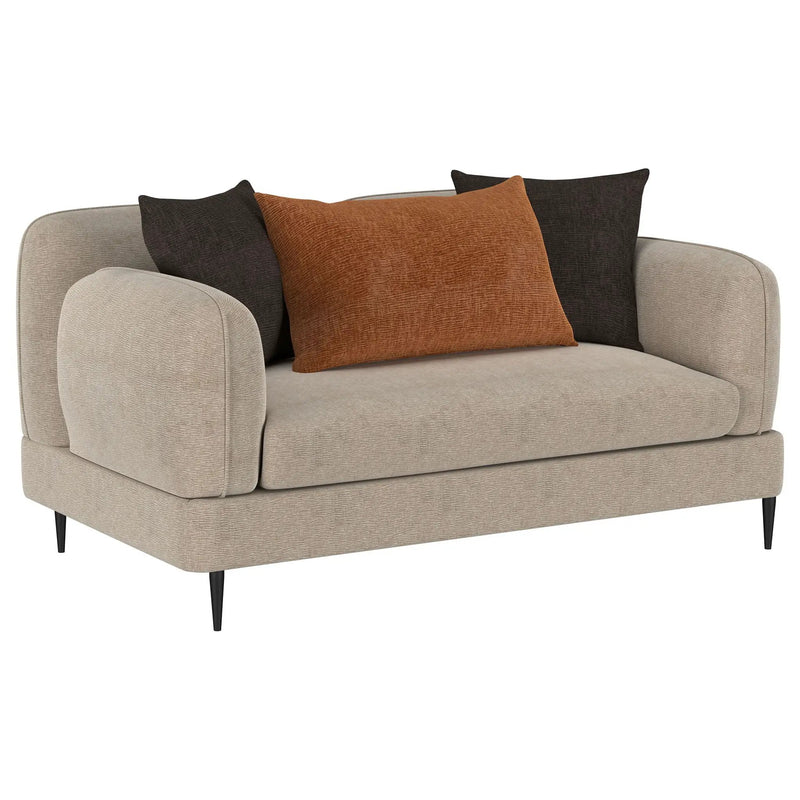 Jade 2-piece Chenille Upholstered Sofa Set Latte by Unique Piece Furniture
