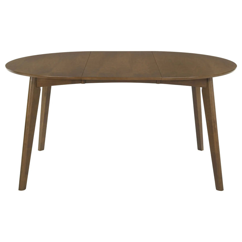 Jedda Oval 60-inch Extension Leaf Dining Table Dark Walnut by Unique Piece Furniture