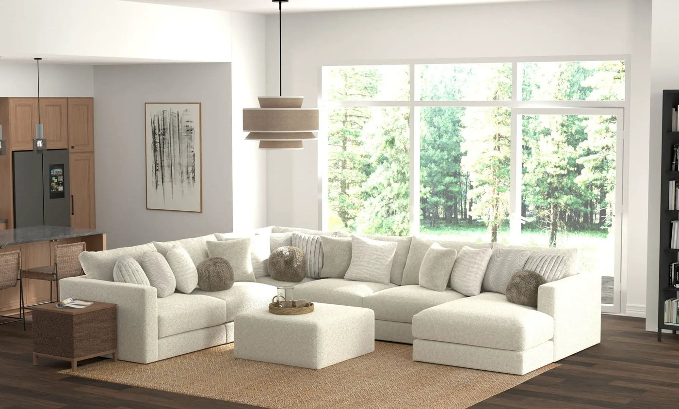 Ritzy - Modular Sofa And Included Cocktail Ottoman by Unique Piece Furniture