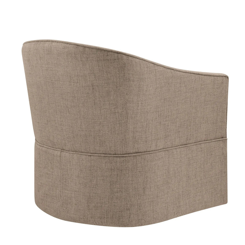 Solitude - Skirted Swivel Accent Chair With Hemp Like by HouseOfZazla