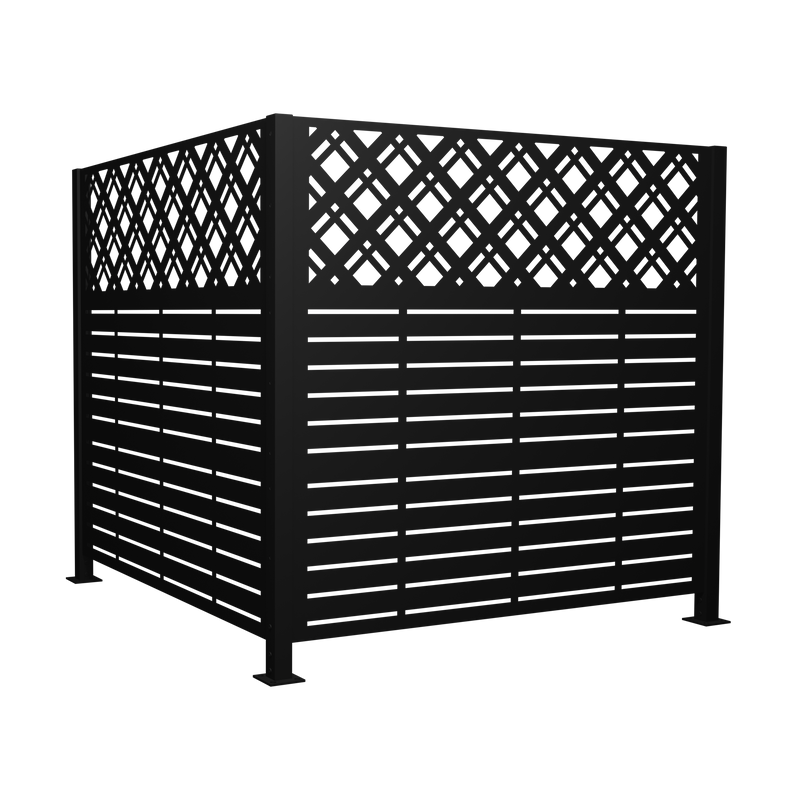 W48'' x H47.3'' x 2 Panels Metal Privacy Screen by HouseOfZazla