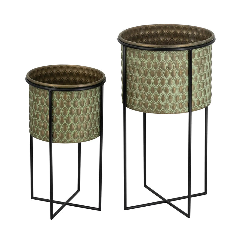 Set of 2 Textured Garden Pots by HouseOfZazla
