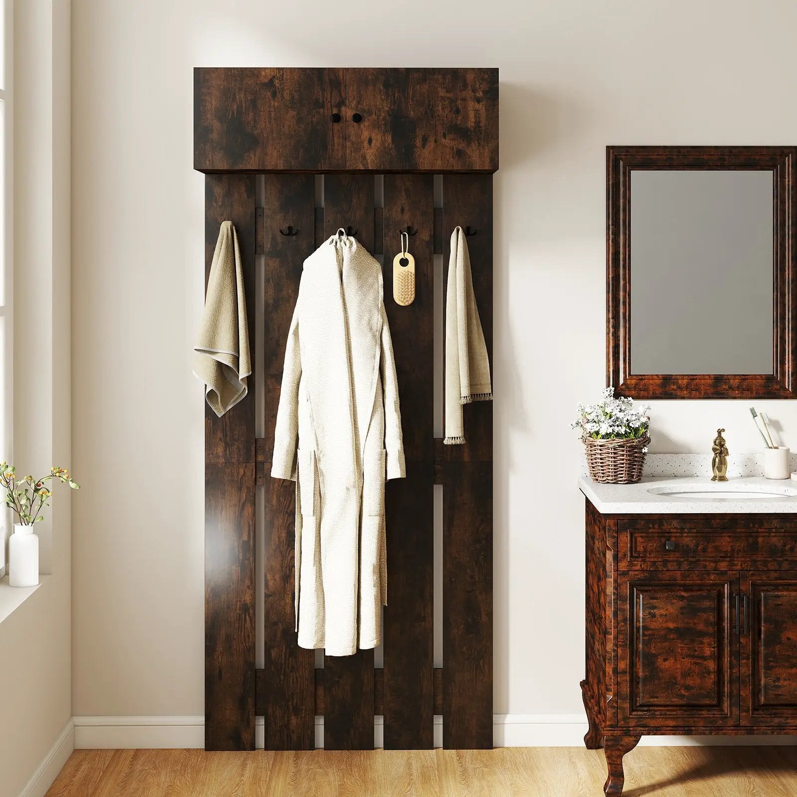 Entryway Wall Coat Rack Wall Mounted Coat Clothes Rack by DirectDeals