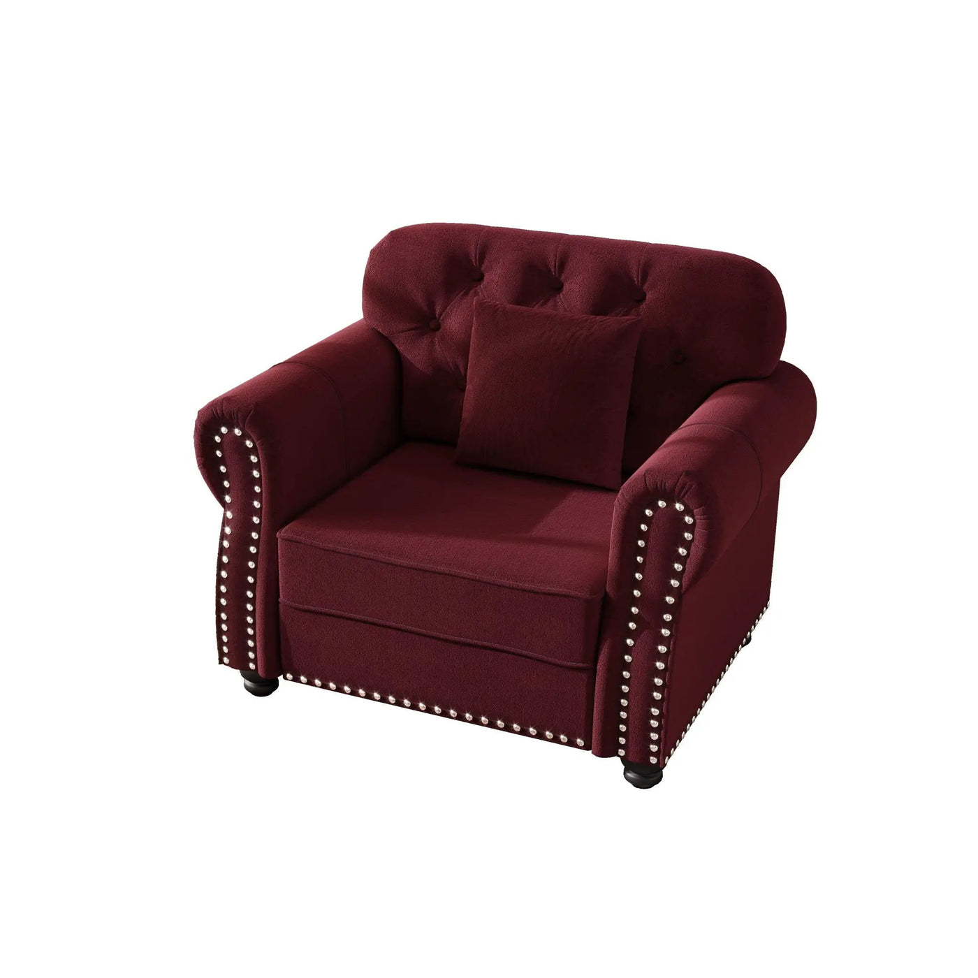 Sofa With Nailhead Trim And Rolled Armrests by HouseOfZazla