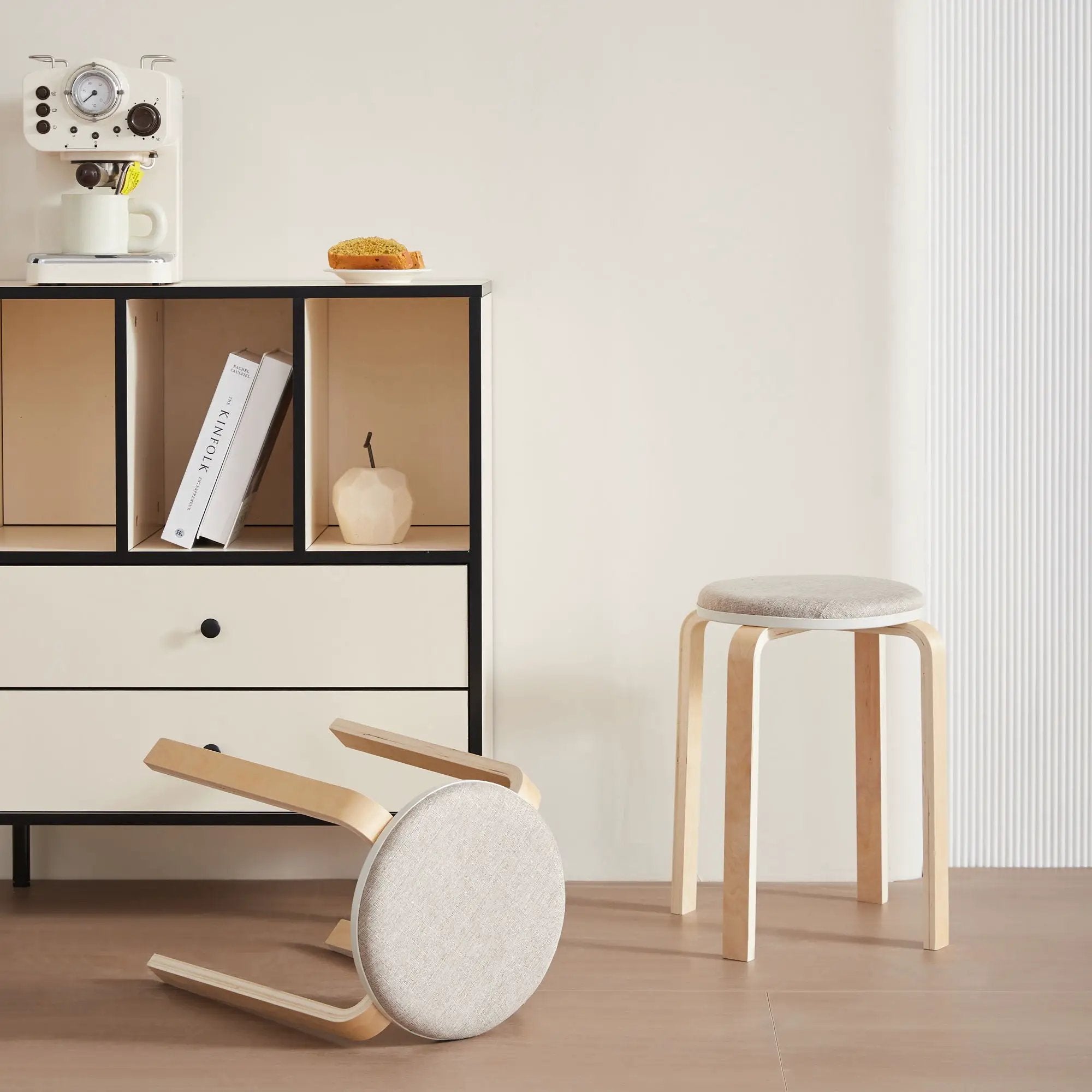 Stackable Round Backless Stools (Set of 4) by Unique Piece Furniture