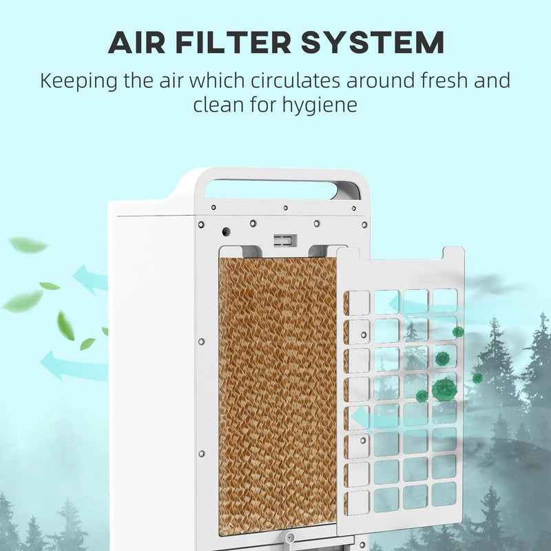 HOMCOM 26" Evaporative Air Cooler with Ice Packs by HouseOfZazla