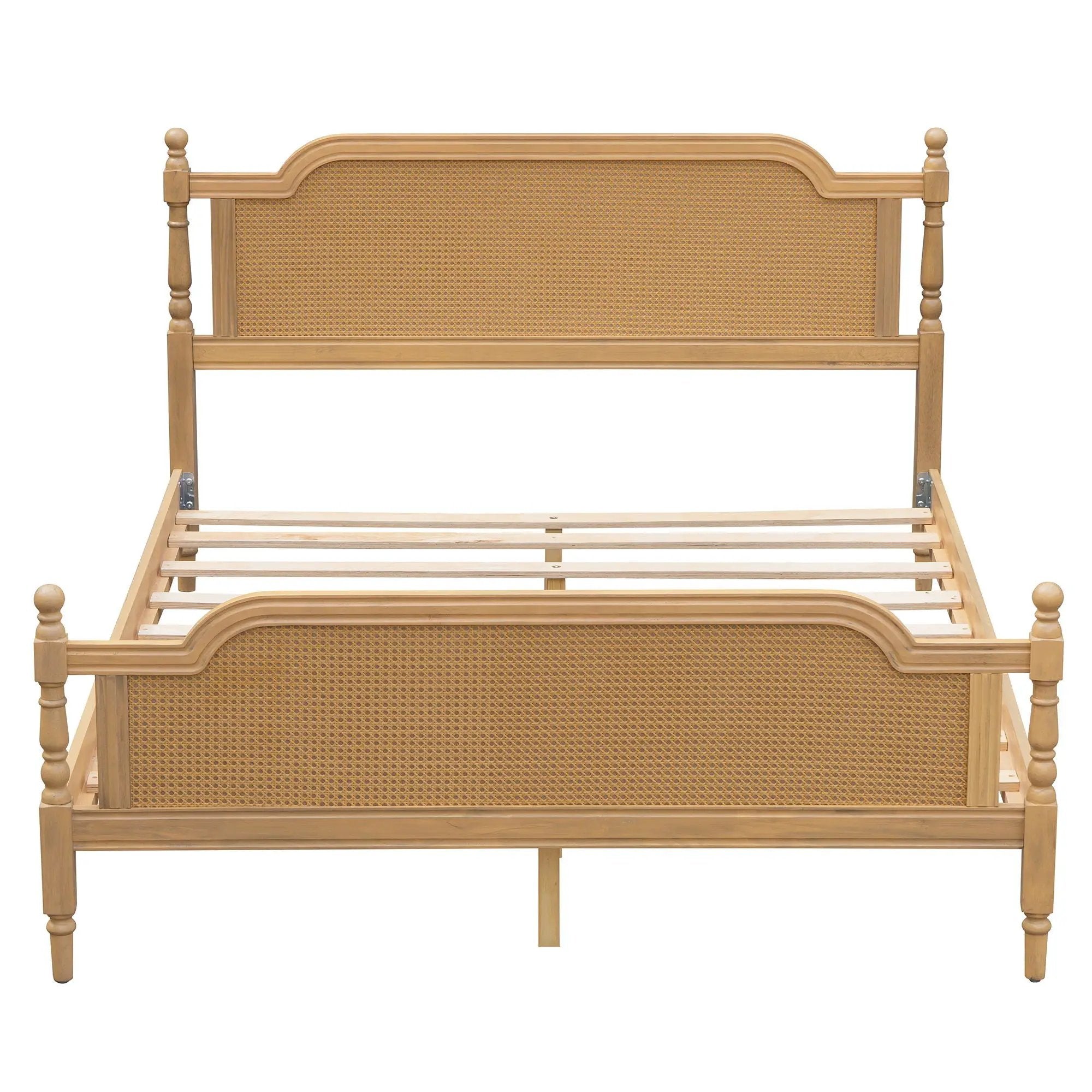 Traditional Style Rattan Bed Frame, No Box Spring Needed by Unique Piece Furniture