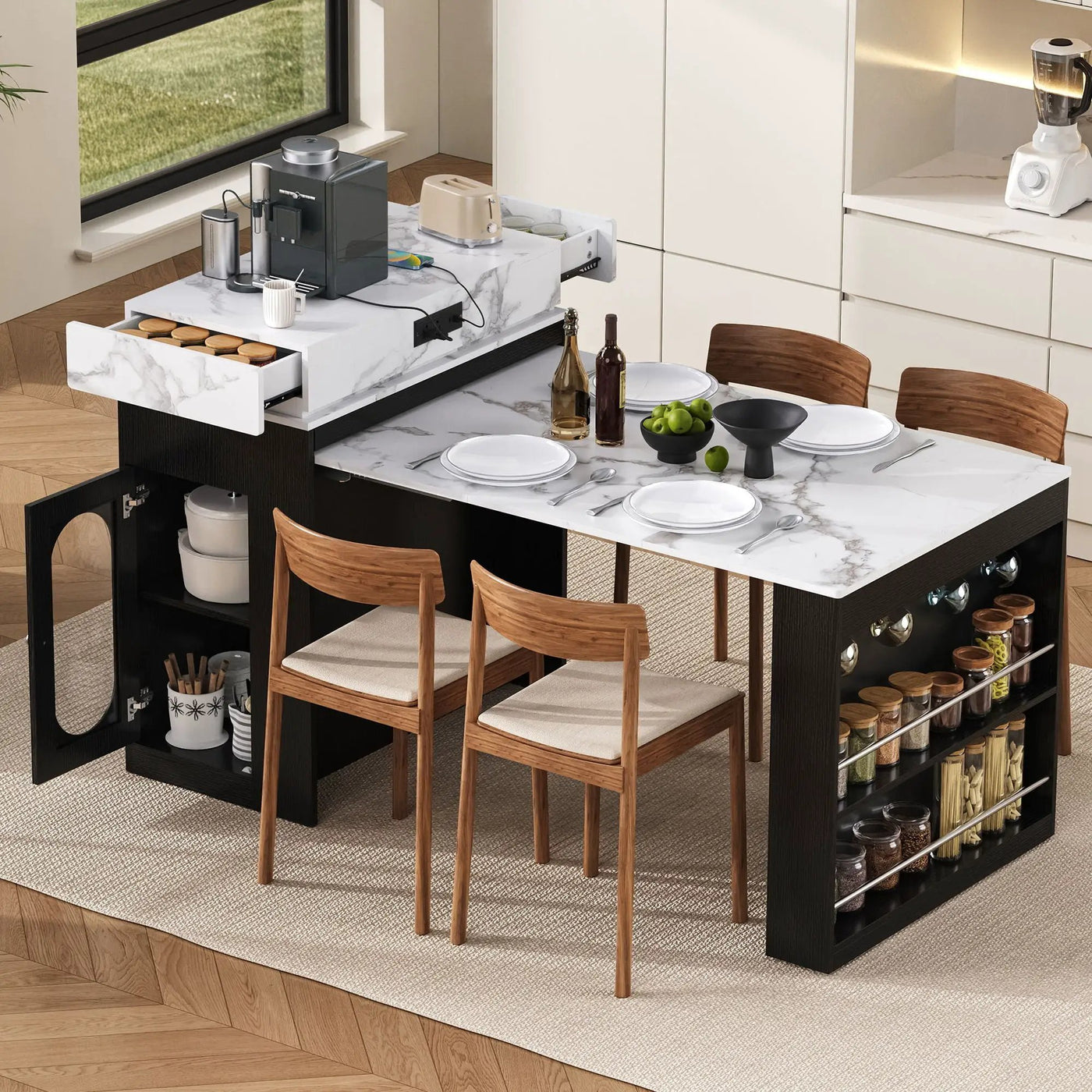 Extendable Dining Table With Folding Top by HouseOfZazla