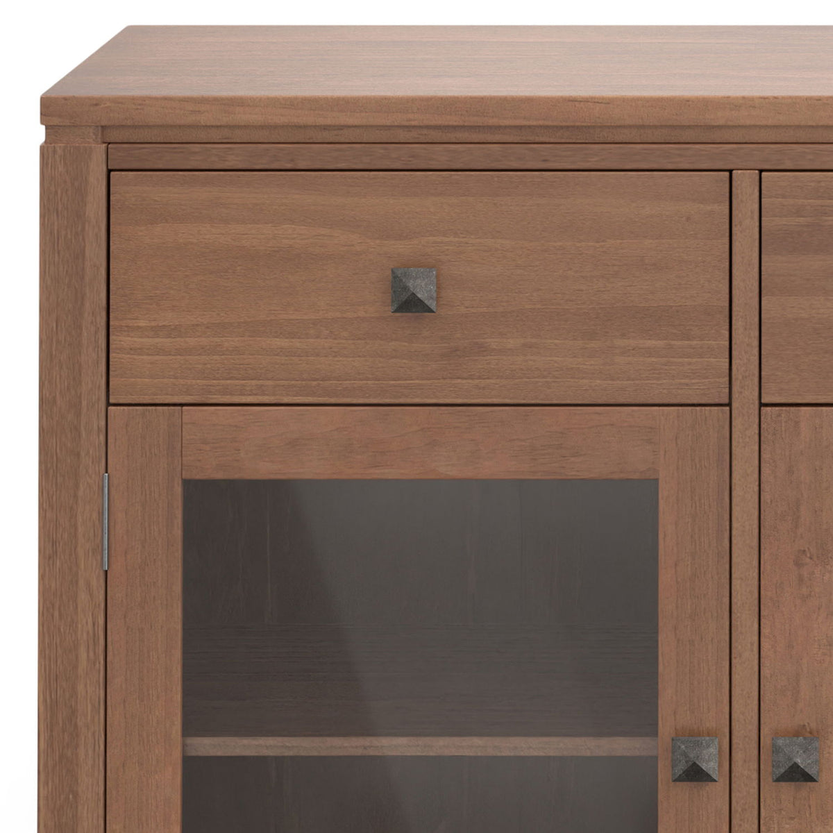 Handcrafted Sideboard Buffet with Glass Doors – Dark Brown, Light Brown, White, photo 10 of 27