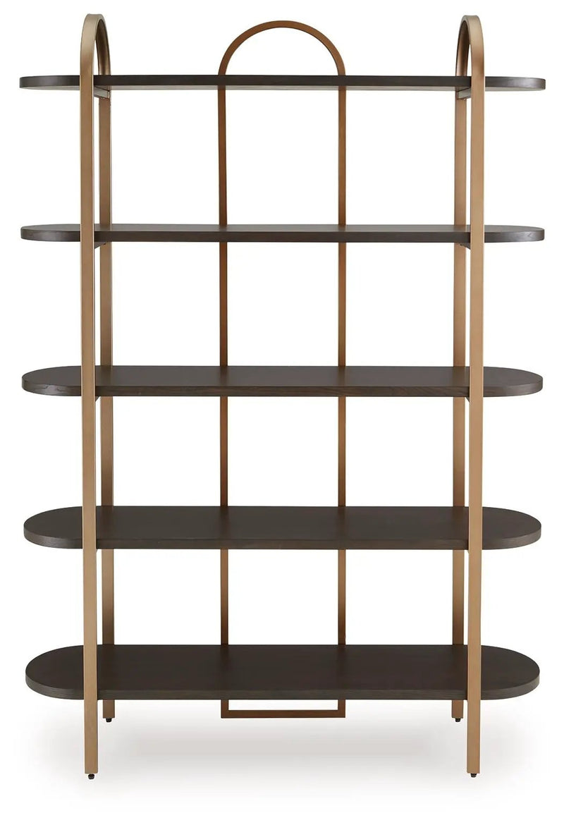 Brentmour - Bookcase - Brown / Gold Finish by Unique Piece Furniture