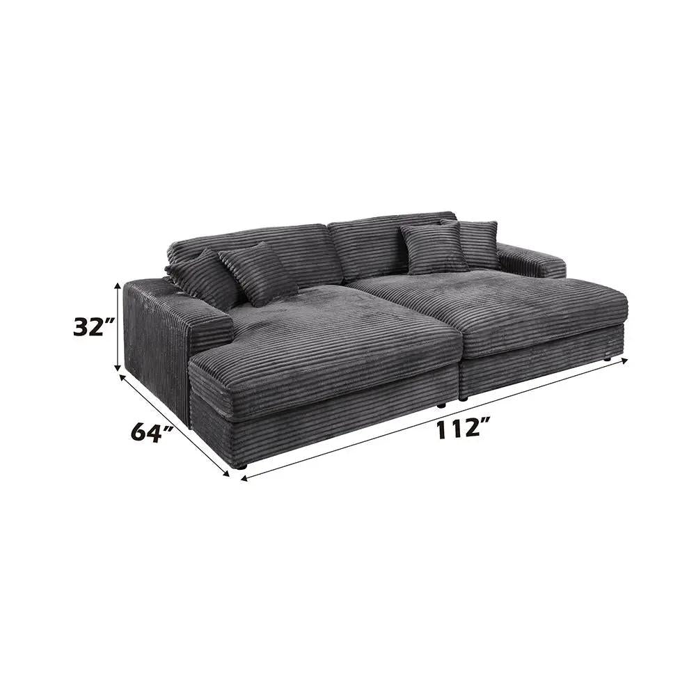 Hilde - Sectional Sofa With 4 Pillows by Unique Piece Furniture