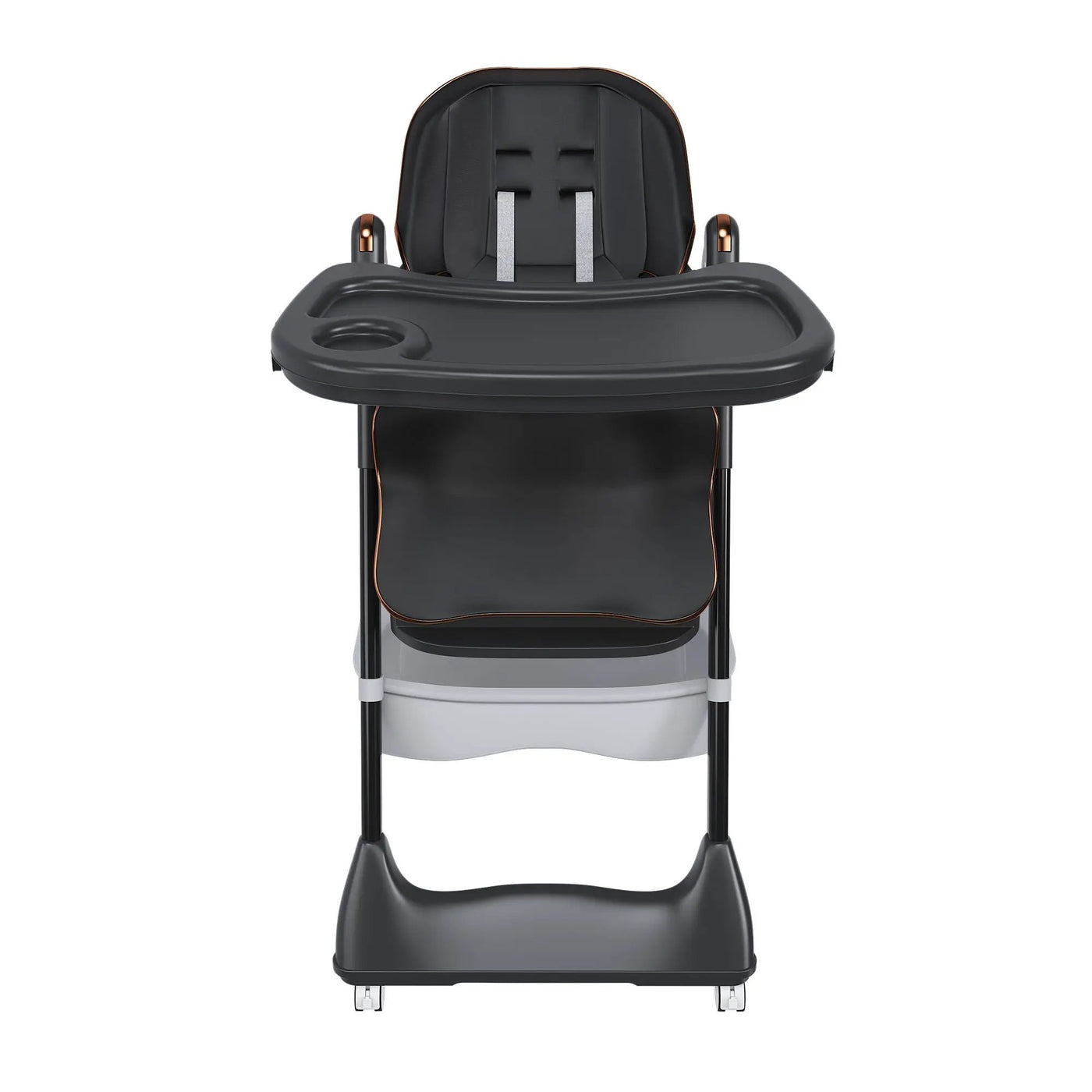 Adjustable Baby High Chair 0-6 Years, Portable Infant Feeding Seat With Safety Belt, Silent Lockable Wheels by HouseOfZazla