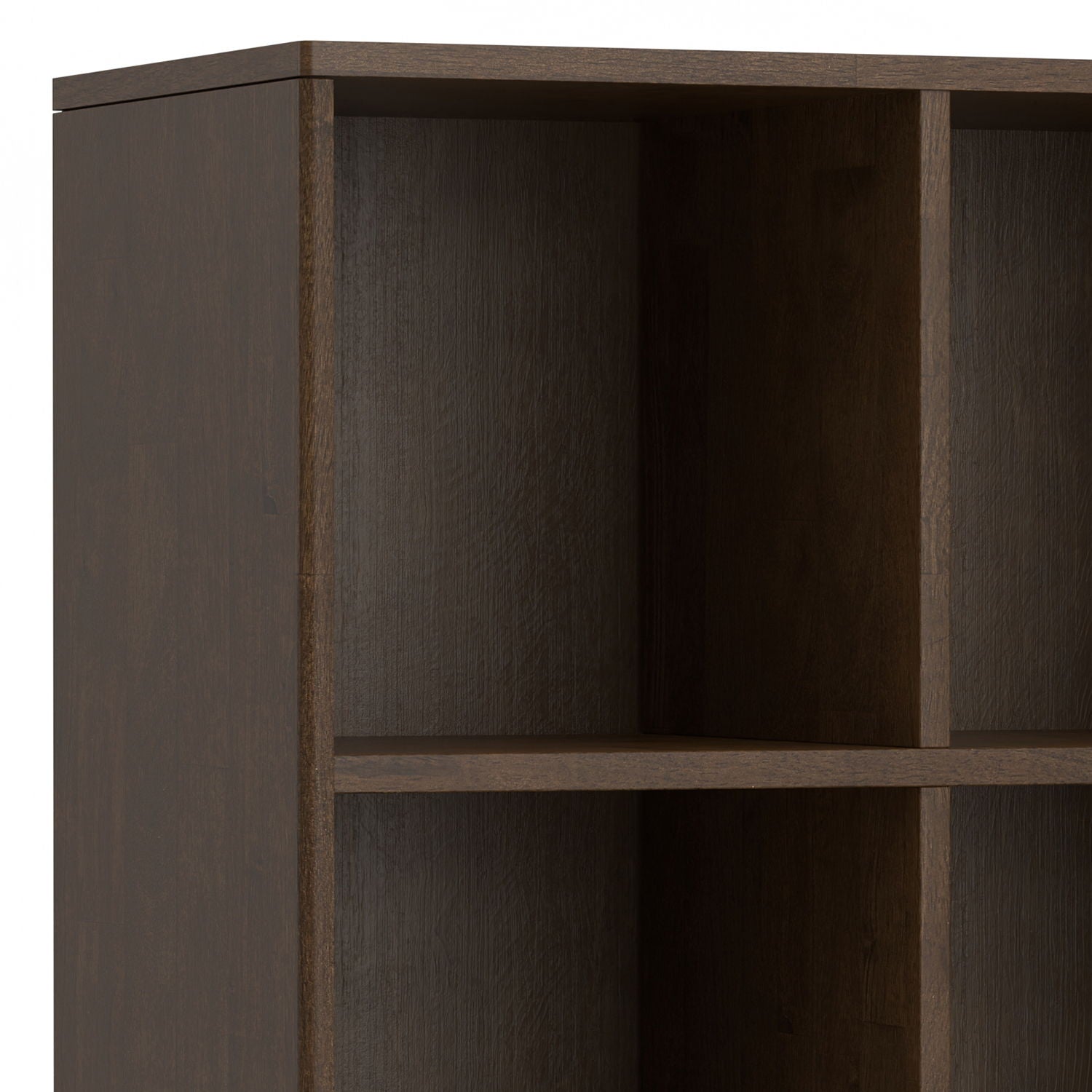 Harper - Low 6 Cube Storage With Drawers - Walnut Brown by HouseOfZazla