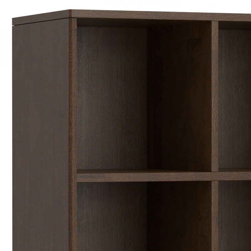 Harper - Low 6 Cube Storage With Drawers - Walnut Brown by HouseOfZazla