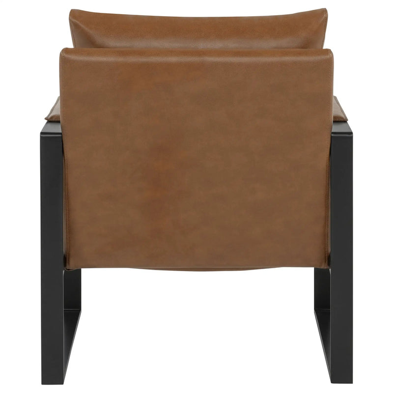 Rosalind Upholstered Track Arm Accent Chair Brown by Unique Piece Furniture