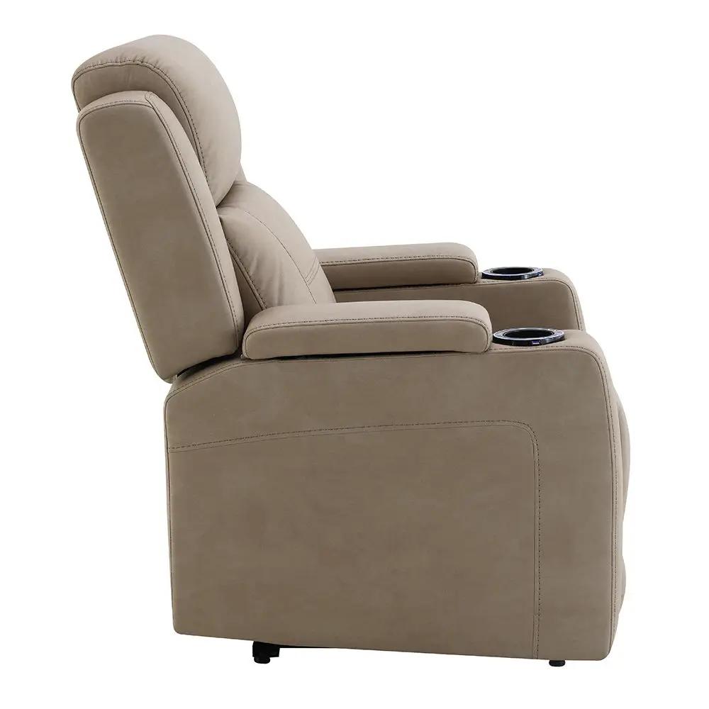 Lugo - Power Motion Recliner With Cup Holder - Camel by Unique Piece Furniture