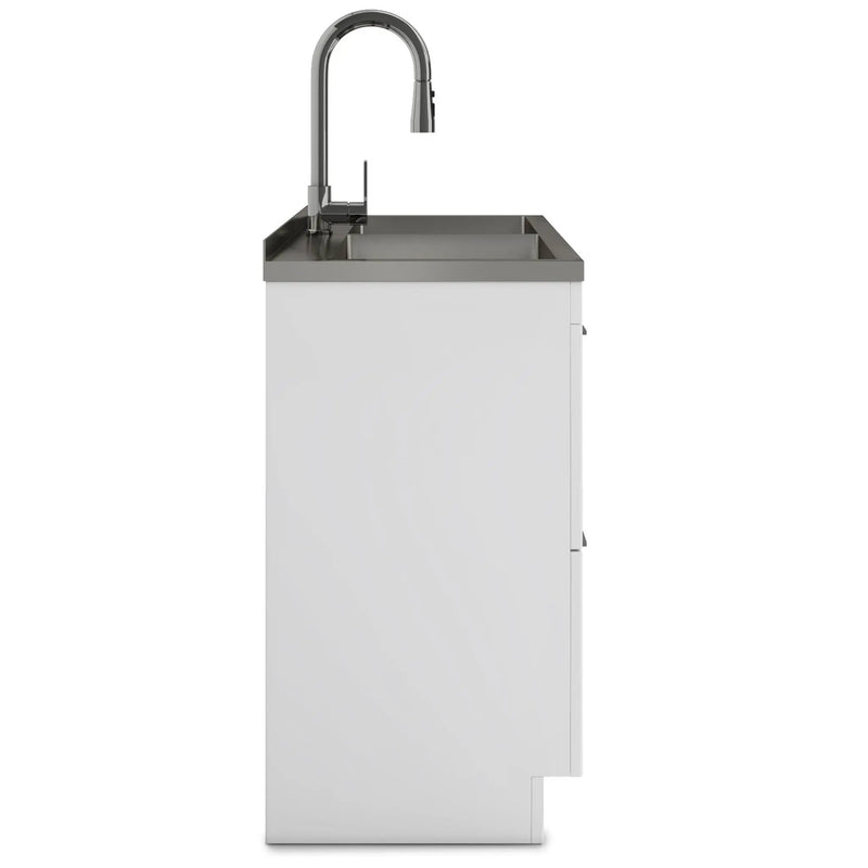 Shaker - Modern Wide Laundry Cabinet With Faucet And Sink - White by Unique Piece Furniture